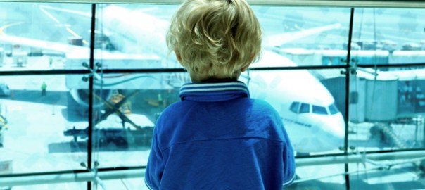 child at airport
